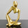 Abstract Gold Thinking Woman Statue